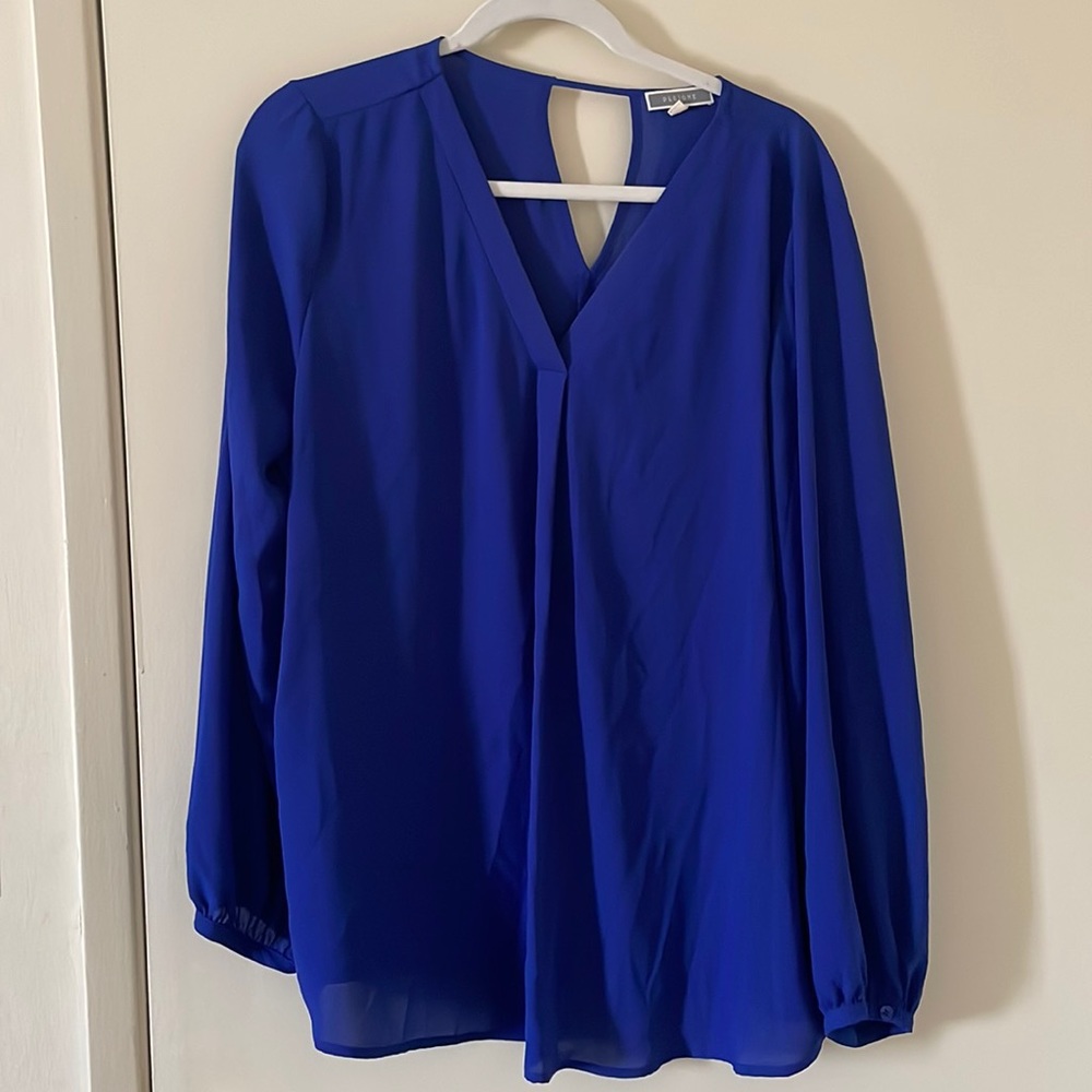 Blue Long Sleeve Blouse XL
